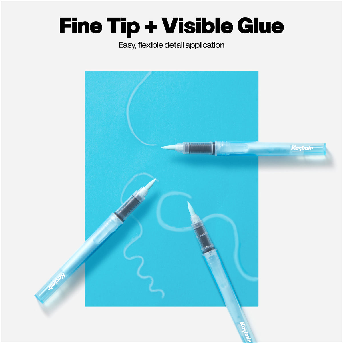 Kasimir Liquid Glue Pens for Crafting Scrapbooking, Brush Tip, 5 Pack-thumbmail-3