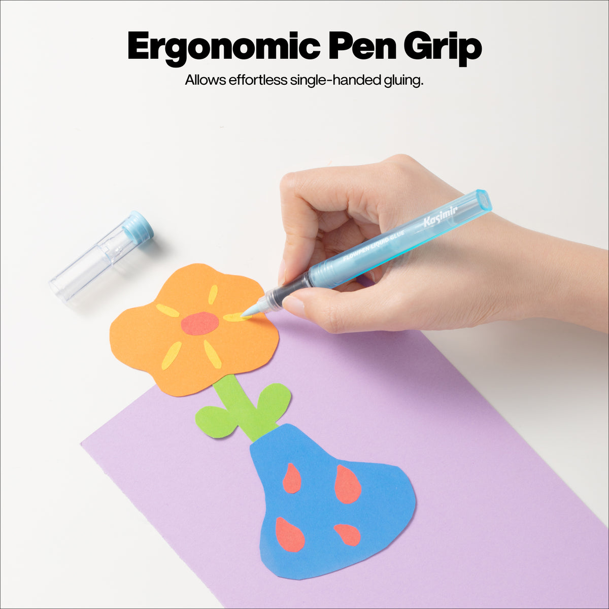 Kasimir Liquid Glue Pens for Crafting Scrapbooking, Brush Tip, 5 Pack-thumbmail-4
